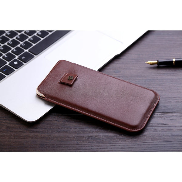 Smartphone Tasche mit Zugband (Athena) (Cognac) - Cronus & Rhea