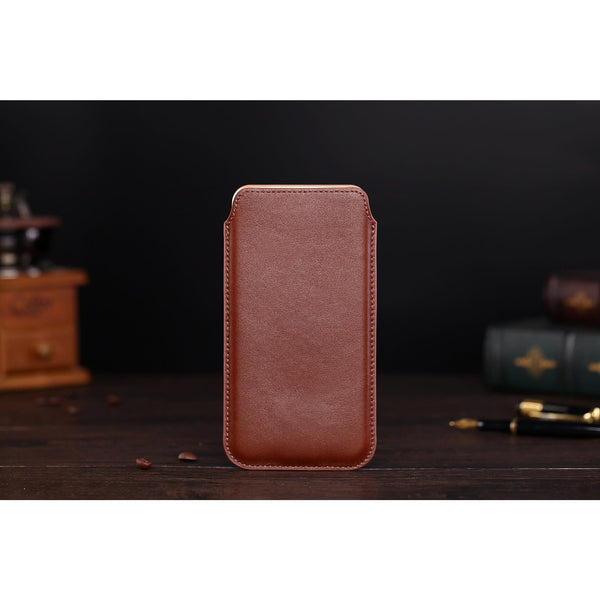 Smartphone Tasche mit Zugband (Athena) (Cognac) - Cronus & Rhea